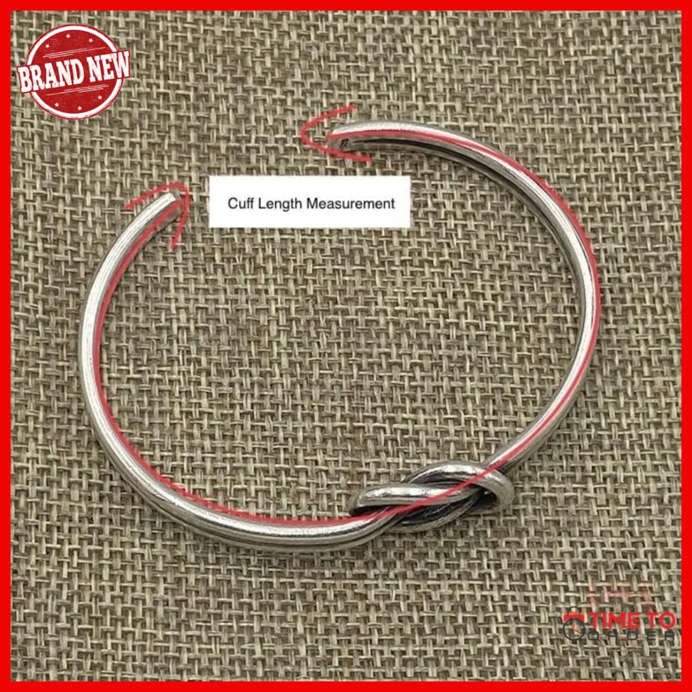 Sterling Silver Adjustable Knot Cuff Bracelet Min… - image 7